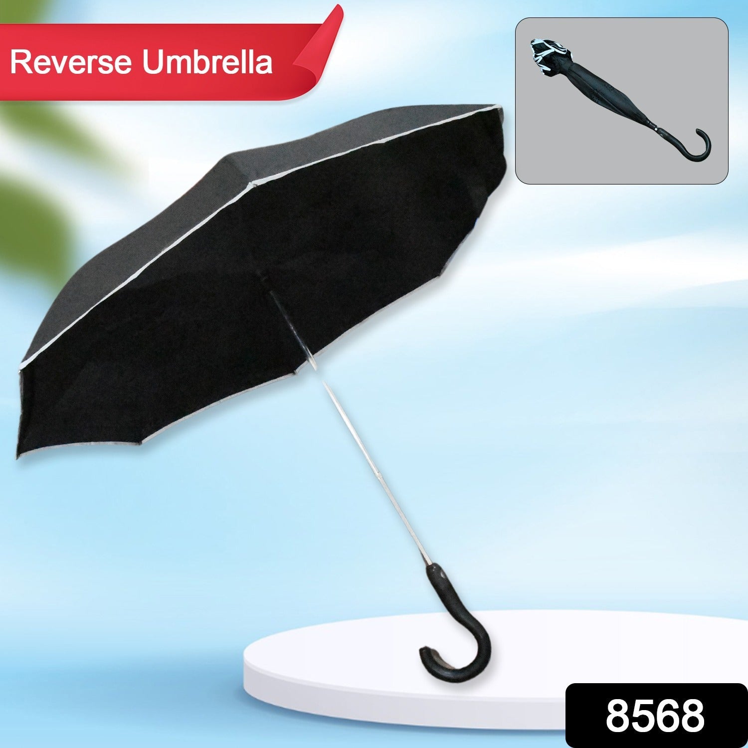 Travel Umbrella Windproof Umbrella Compact Folding Reverse Umbrella Unique Folding Umbrella With U- Shape Big Handle (1 pc) Travel Umbrella Windproof Umbrella Compact Folding Reverse Umbrella Unique Folding Umbrella With U- Shape Big Handle (1 pc)